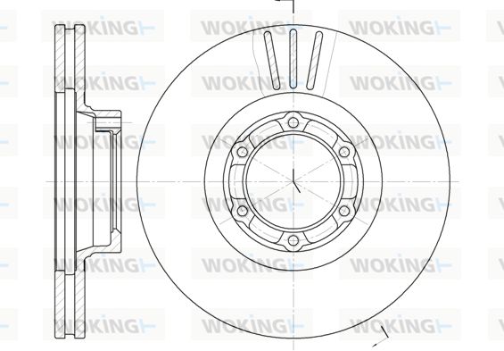 WOKING stabdžių diskas D6157.10