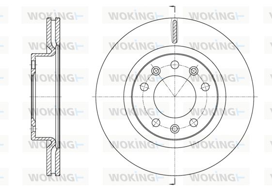 WOKING Тормозной диск D61584.10