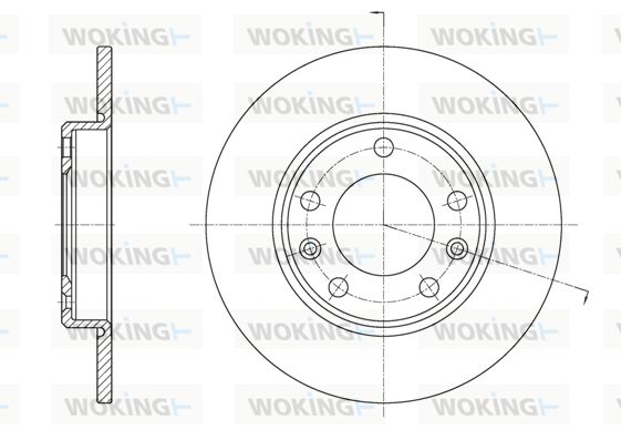 WOKING stabdžių diskas D61585.00