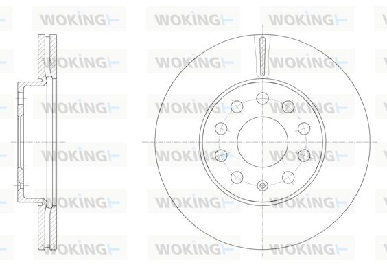 WOKING stabdžių diskas D61586.10