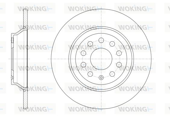 WOKING stabdžių diskas D61587.00