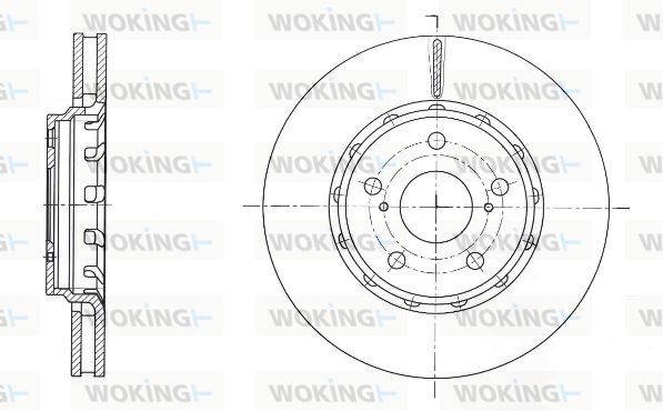 WOKING stabdžių diskas D61593.10