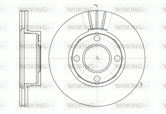 WOKING stabdžių diskas D6177.10