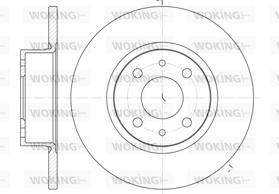 WOKING Тормозной диск D6192.00