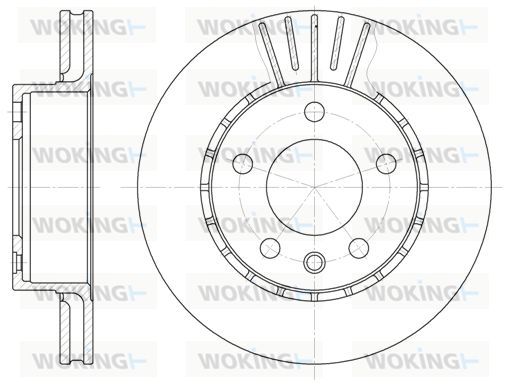 WOKING Тормозной диск D6202.10