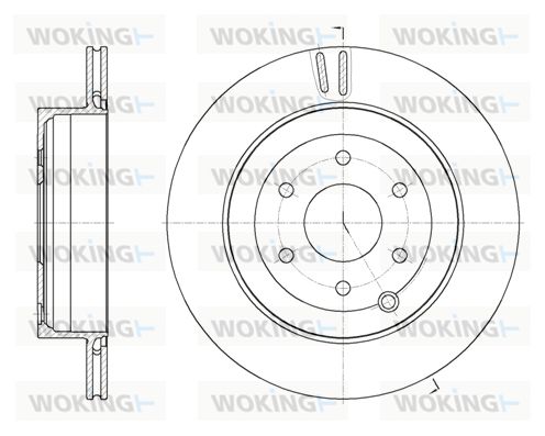 WOKING Тормозной диск D62135.10