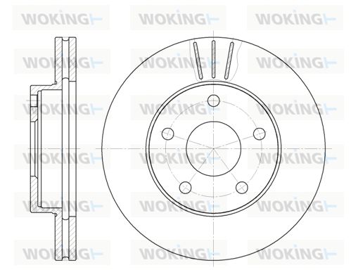 WOKING Тормозной диск D6214.10