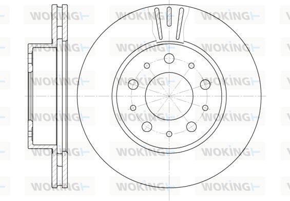 WOKING Тормозной диск D6231.10