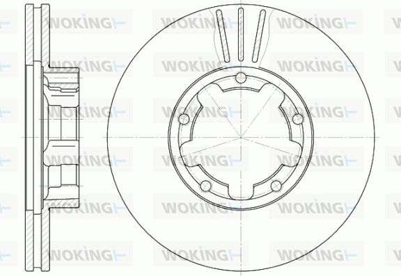 WOKING stabdžių diskas D6234.11