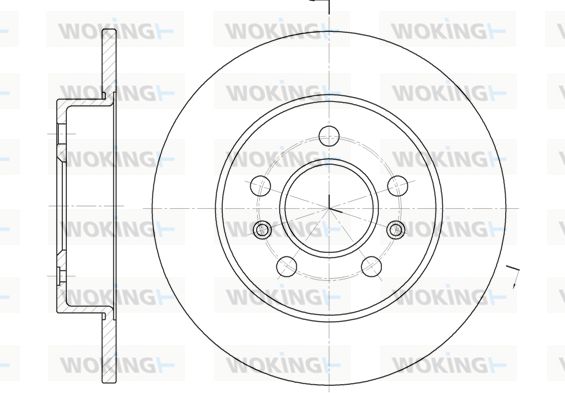 WOKING stabdžių diskas D6239.02