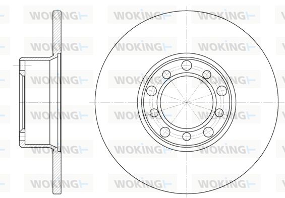 WOKING stabdžių diskas D6272.00