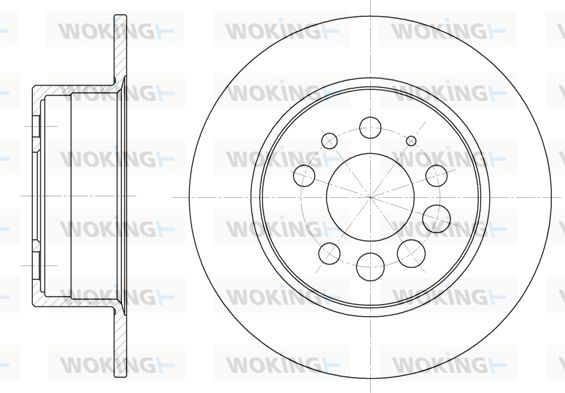 WOKING stabdžių diskas D6283.00