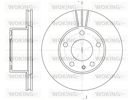 WOKING stabdžių diskas D6298.10