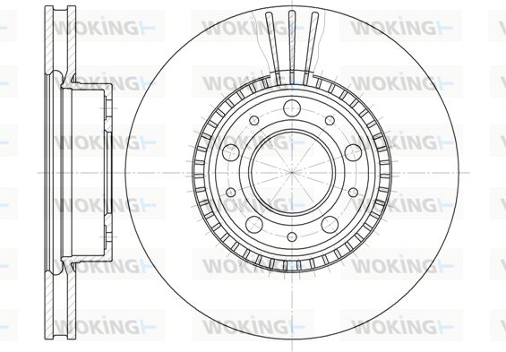 WOKING stabdžių diskas D6304.10