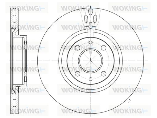 WOKING Тормозной диск D6316.11