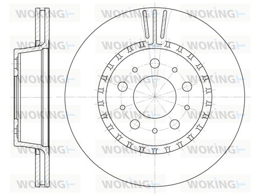 WOKING Тормозной диск D6325.10