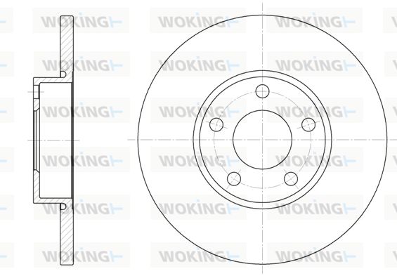 WOKING stabdžių diskas D6327.00