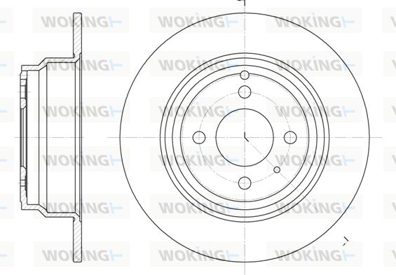 WOKING stabdžių diskas D6335.00