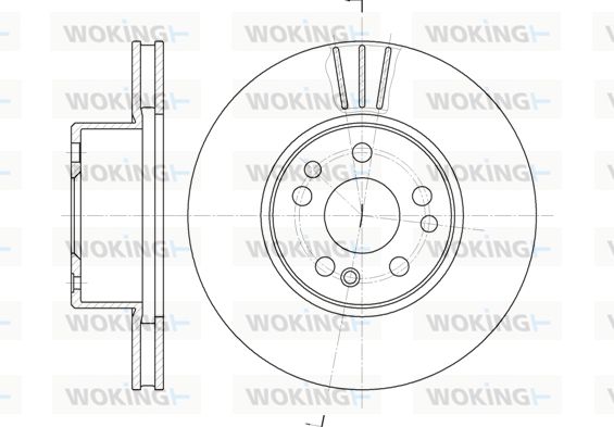 WOKING Тормозной диск D6351.10