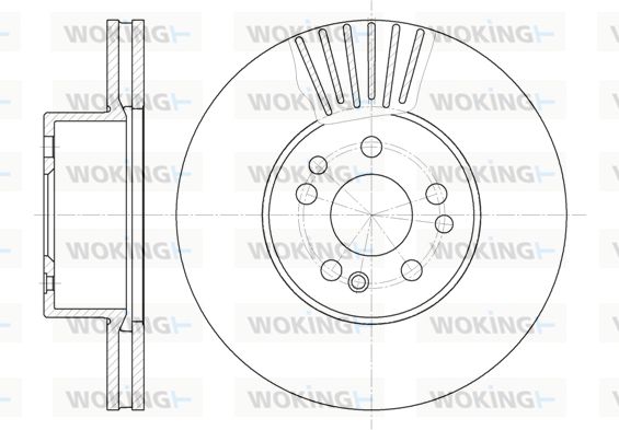 WOKING stabdžių diskas D6353.10