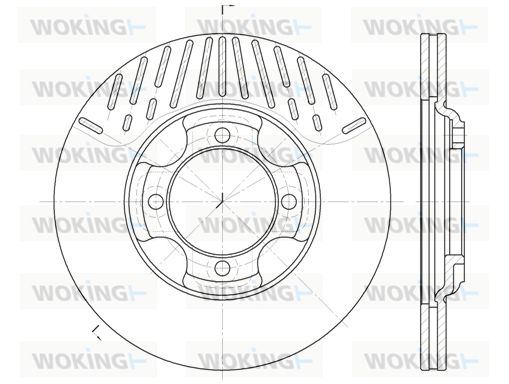 WOKING stabdžių diskas D6381.10