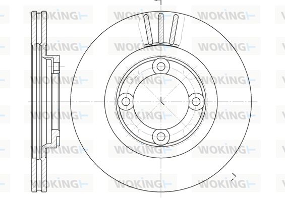 WOKING Тормозной диск D6385.10