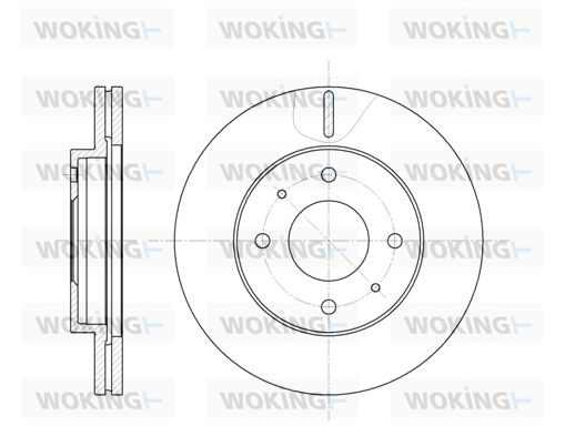 WOKING Тормозной диск D6391.10