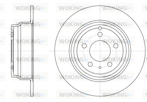 WOKING stabdžių diskas D6411.00