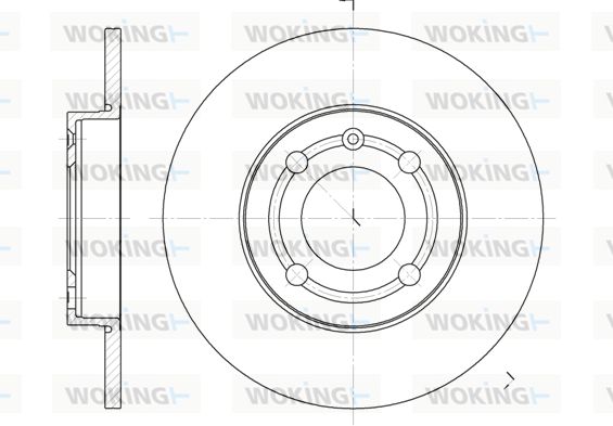 WOKING stabdžių diskas D6418.00