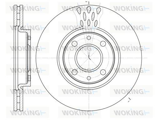 WOKING stabdžių diskas D6443.10