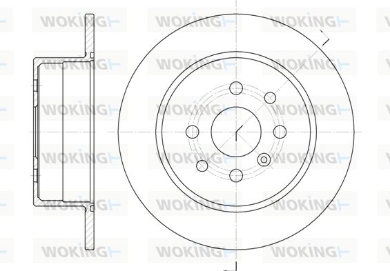 WOKING stabdžių diskas D6454.00