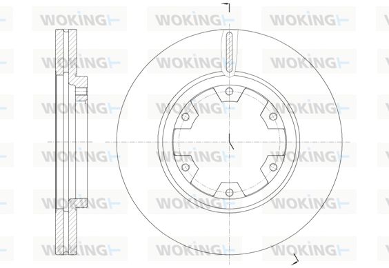 WOKING Тормозной диск D6466.10