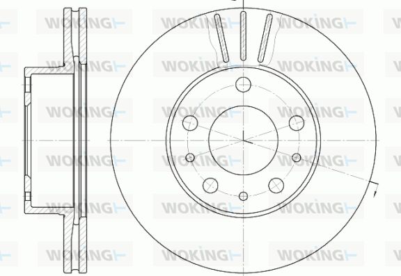 WOKING stabdžių diskas D6476.10