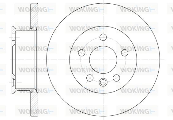 WOKING stabdžių diskas D6481.00