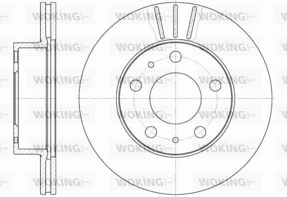 WOKING stabdžių diskas D6504.10