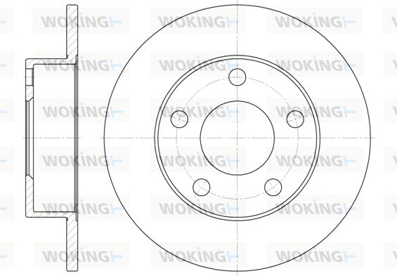 WOKING stabdžių diskas D6513.00