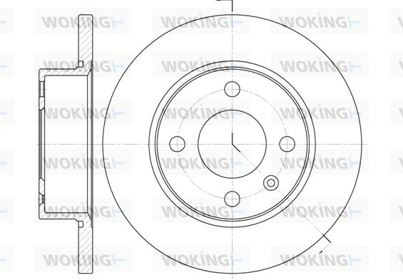 WOKING stabdžių diskas D6538.00