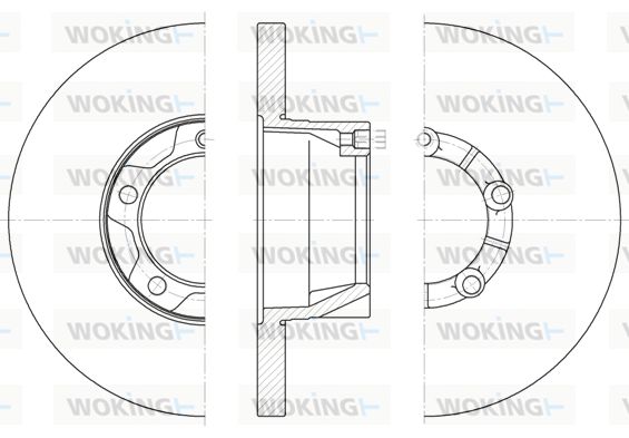 WOKING stabdžių diskas D6543.00