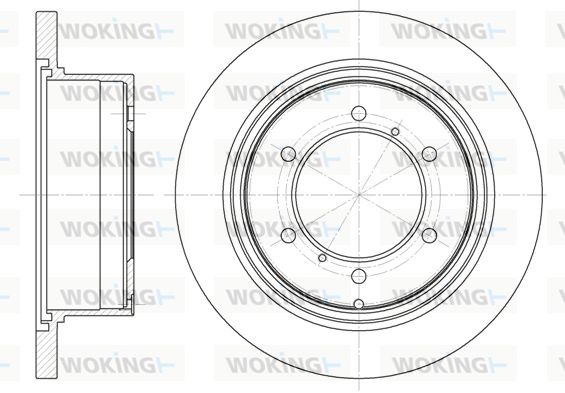 WOKING Тормозной диск D6552.00