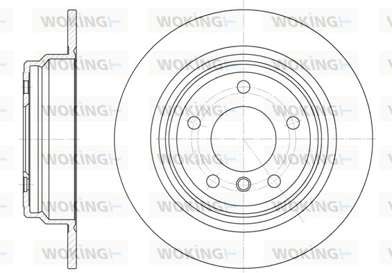 WOKING stabdžių diskas D6554.00