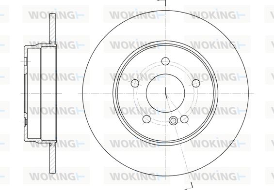 WOKING Тормозной диск D6555.00