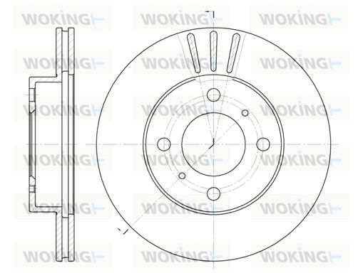 WOKING stabdžių diskas D6557.10