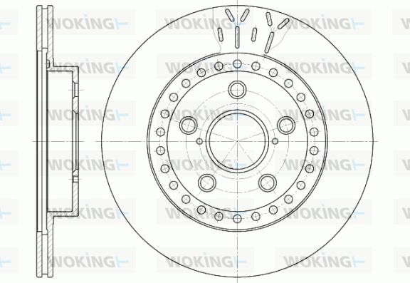 WOKING Тормозной диск D6561.10