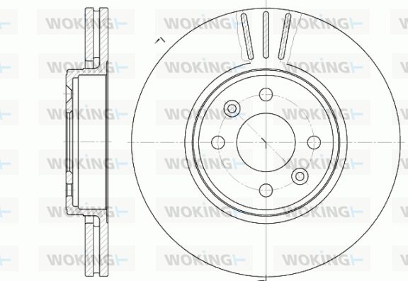 WOKING Тормозной диск D6583.10