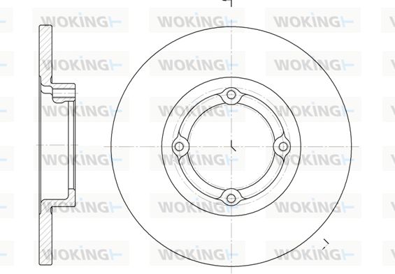 WOKING stabdžių diskas D6606.00