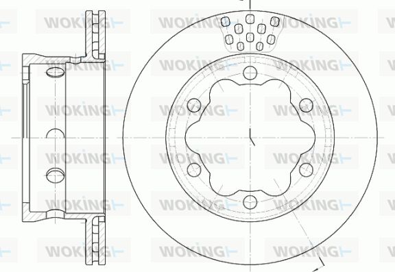WOKING Тормозной диск D6623.10