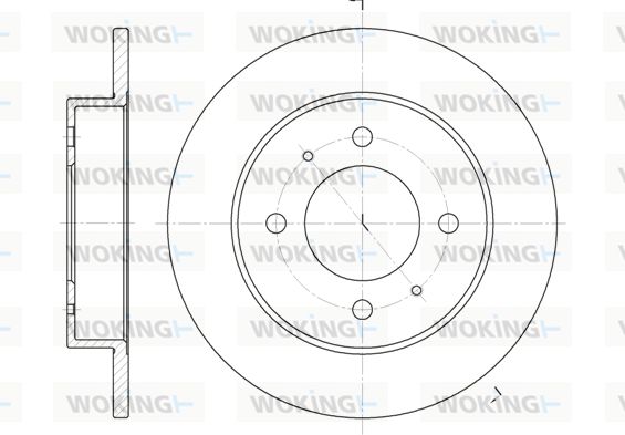 WOKING stabdžių diskas D6627.00