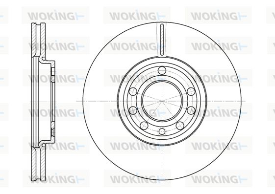 WOKING stabdžių diskas D6689.10