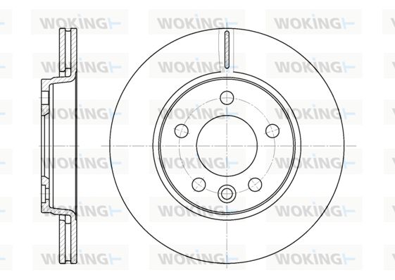 WOKING Тормозной диск D6707.10