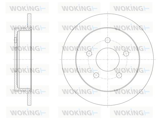 WOKING Тормозной диск D6719.00